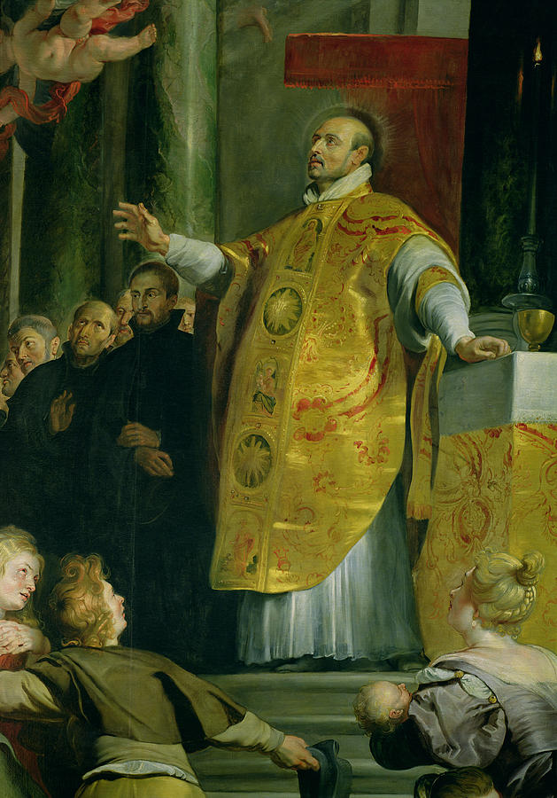 The Vision Of St. Ignatius Of Loyola C.1491-1556 Detail Of The Saint, 1617-18 Oil On Canvas Photograph by Peter Paul Rubens