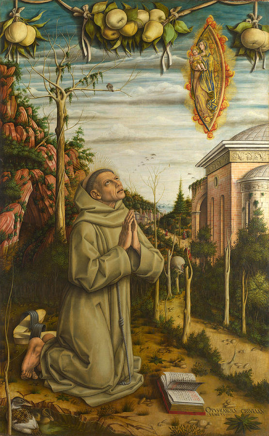The Vision of the Blessed Gabriele Painting by Carlo Crivelli