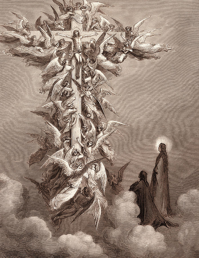Gustave Dore Drawing - The Vision Of The Cross by Litz Collection