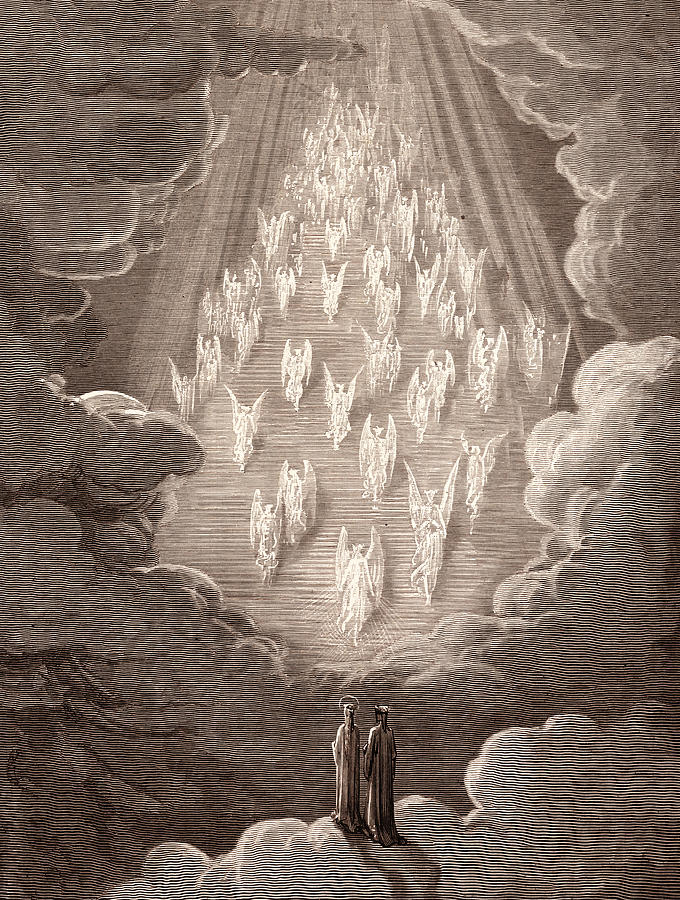 Gustave Dore Drawing - The Vision Of The Golden Ladder by Litz Collection