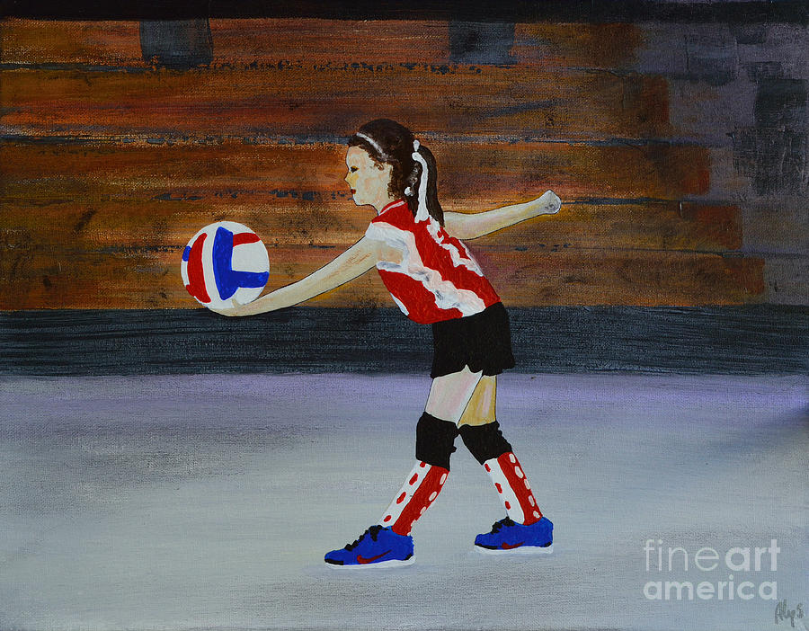 The Volleyball Game Painting by Alys Caviness-Gober