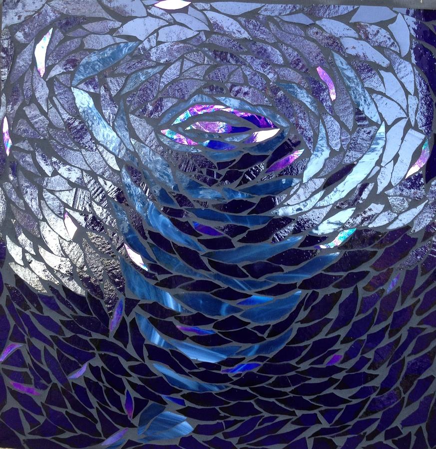 Space Glass Art - The Vortex by Alison Edwards