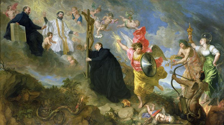 Ignatius Of Loyola Photograph - The Vows Of Saint Aloysius Of Gonzaga Oil On Canvas by Theodor Boeyermans