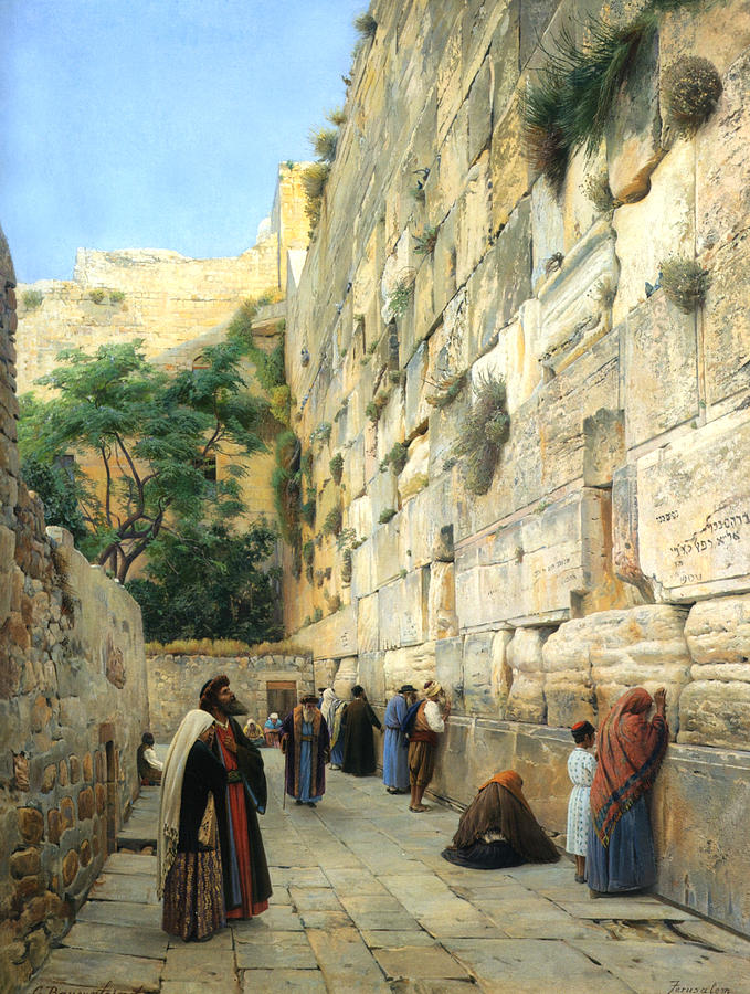 The Wailing Wall Jerusalem Digital Art by Gustav Bauernfeind