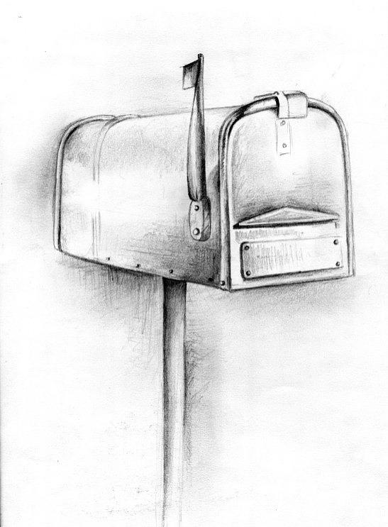 Letter Box Drawing - The waiting room by Sadaf Rehman