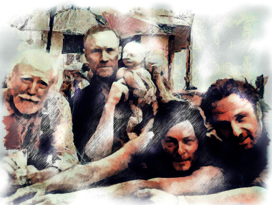 The Walking Dead Drawing - The Walking Men by Janice MacLellan The Walking Dead Drawing - The Walking Men by Janice MacLellan