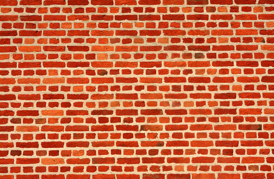 Red Brick Wall Photograph by Aidan Moran