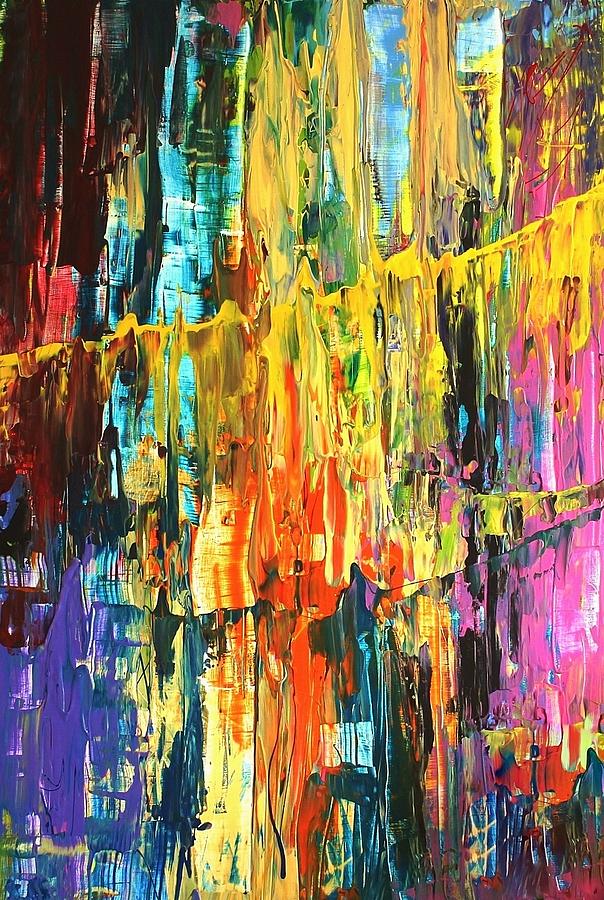 Abstract Painting - The Wall by Mark Watson