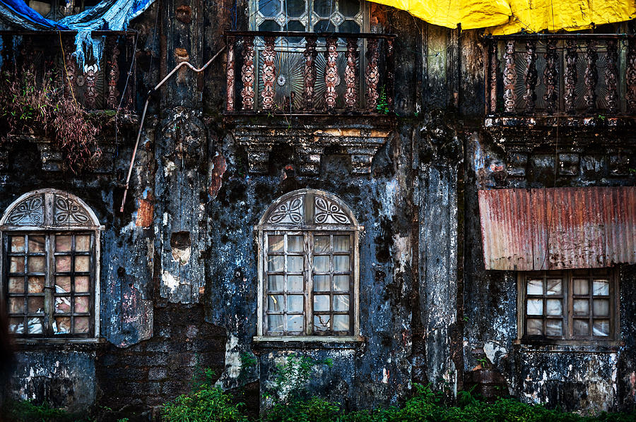 The Wall of the Old Goan House 1. Margao. India Photograph by Jenny Rainbow