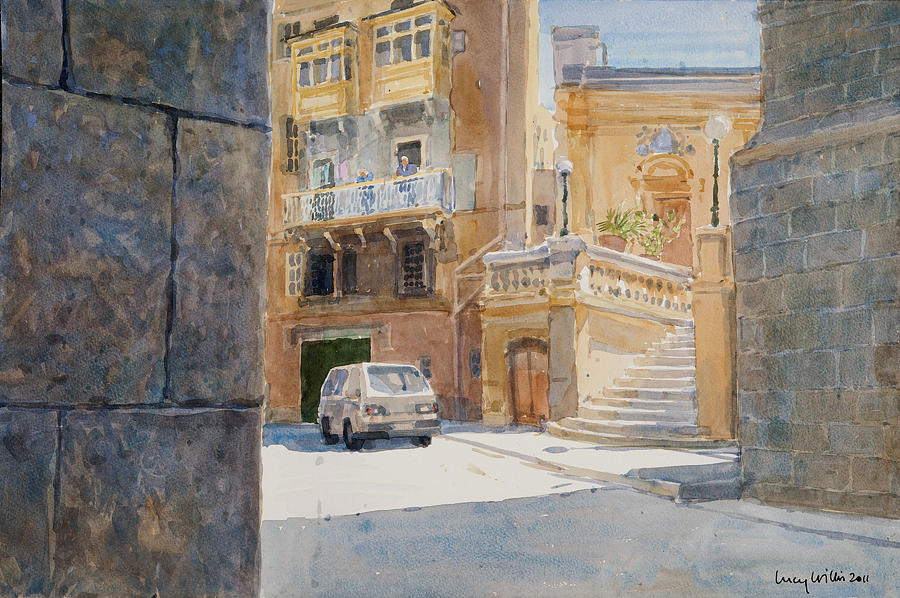 Summer Painting - The Walls Of Birgu by Lucy Willis