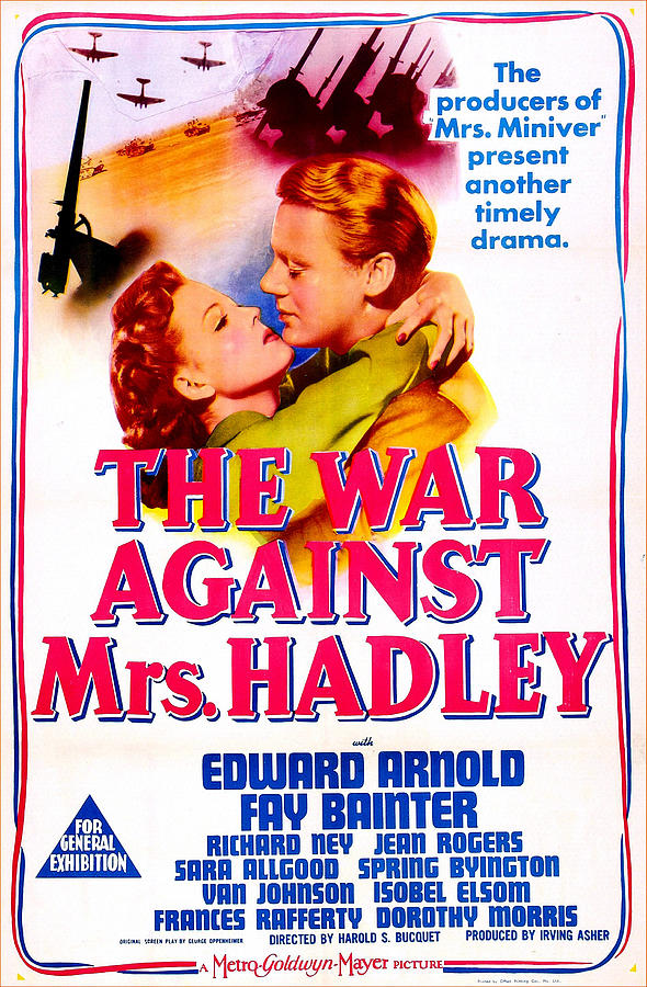 The War Against Mrs. Hadley, Us Poster Photograph by Everett