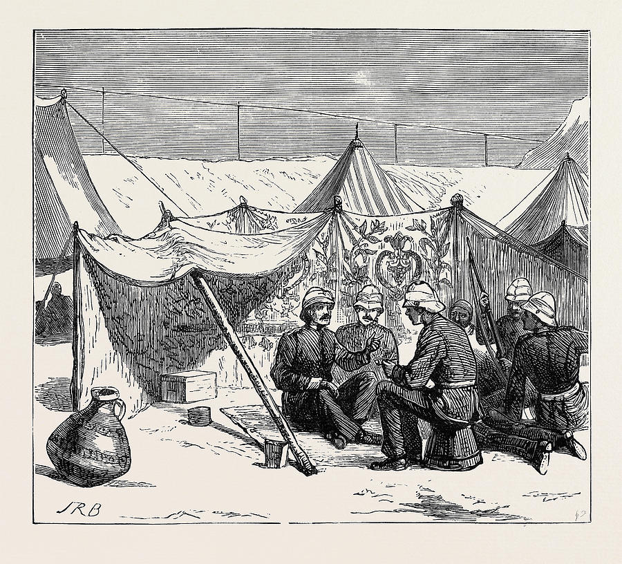 The War In Egypt A Bivouac Of The Royal Marines At Mahsameh Drawing by ...