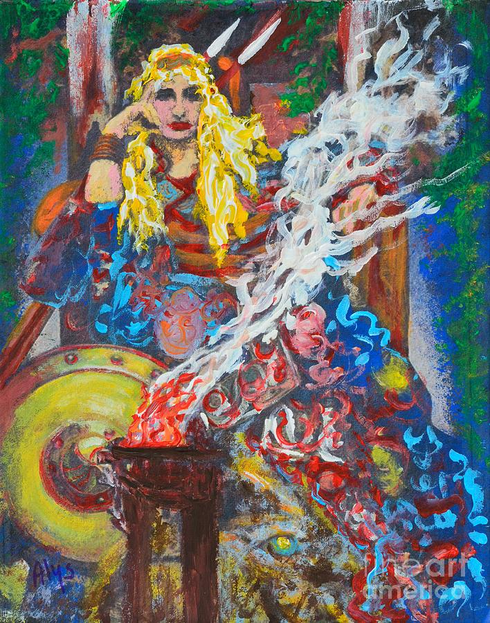 Queen Painting - The Warrior Queen by Alys Caviness-Gober