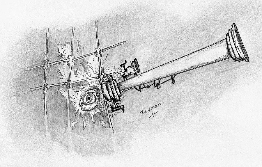 The Watcher Drawing by Dan Twyman Fine Art America