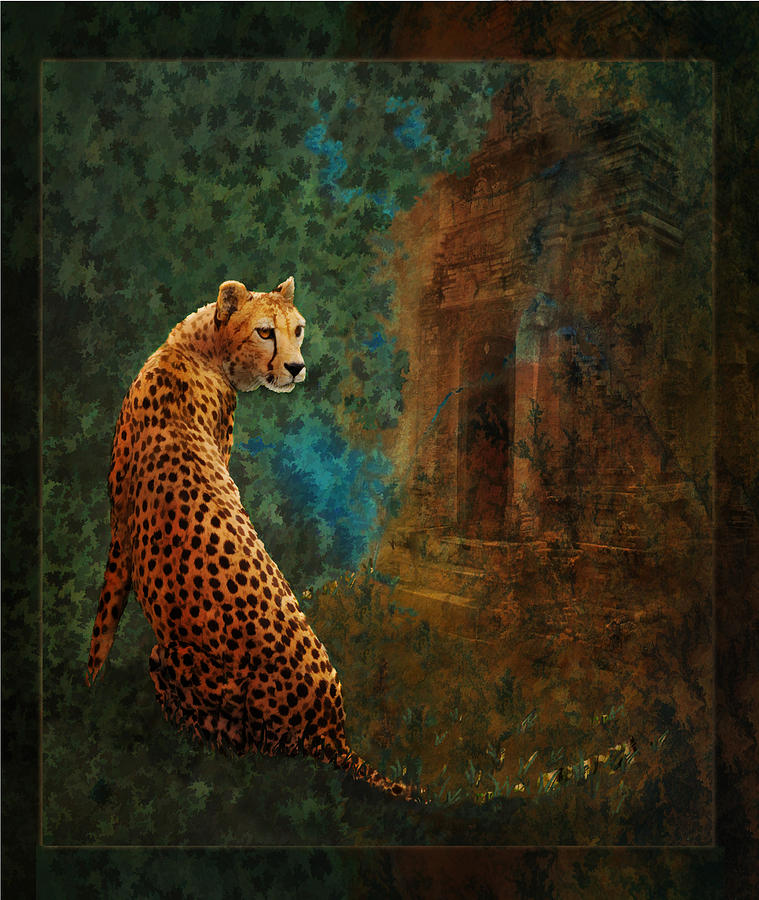 Cheetah Painting - The Watcher by Melinda Hughes-Berland
