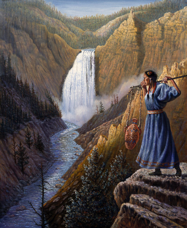 Yellowstone National Park Painting - The Water Carrier Yellowstone by Gregory Perillo