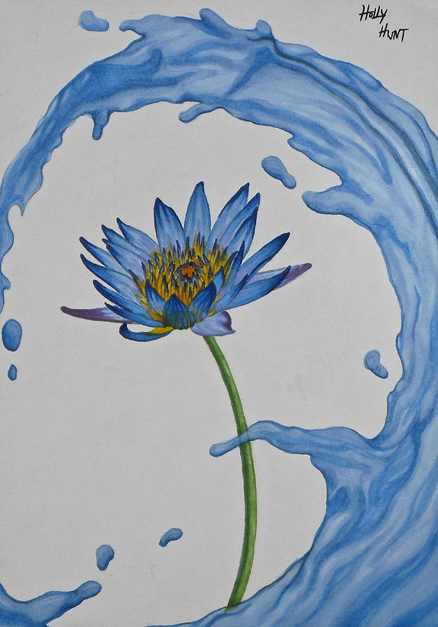 Water Lily Flower Botanical Drawing Drawing by Irina Sztukowski  Pixels