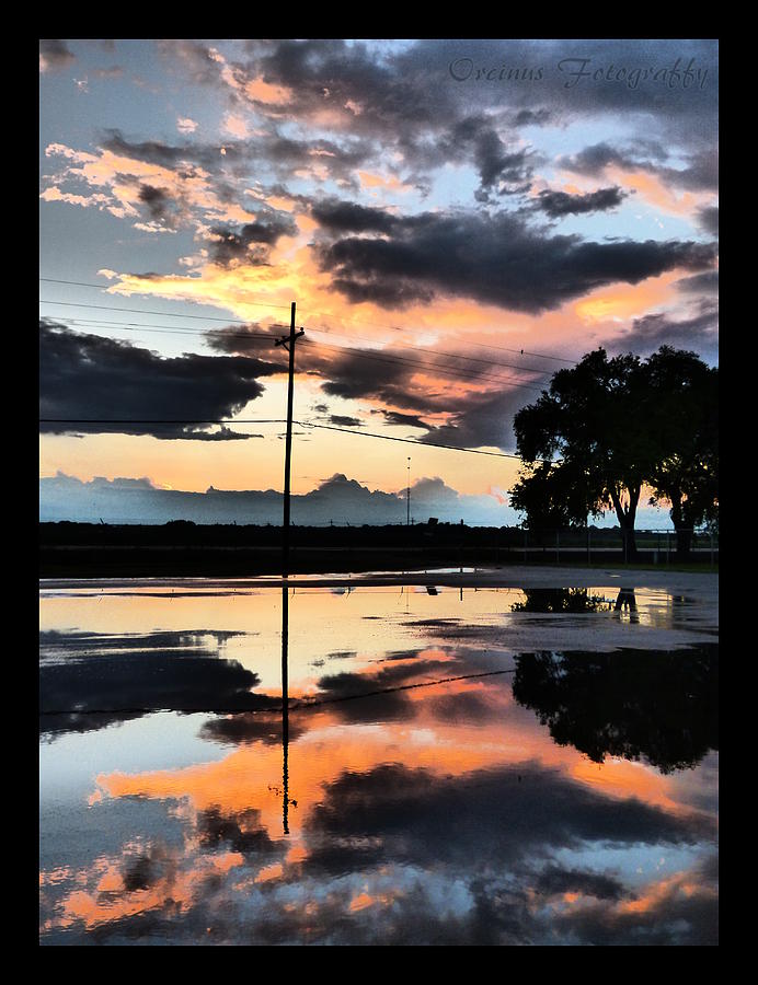 The Water Puddles And The Sunset Photograph by Kimo Fernandez