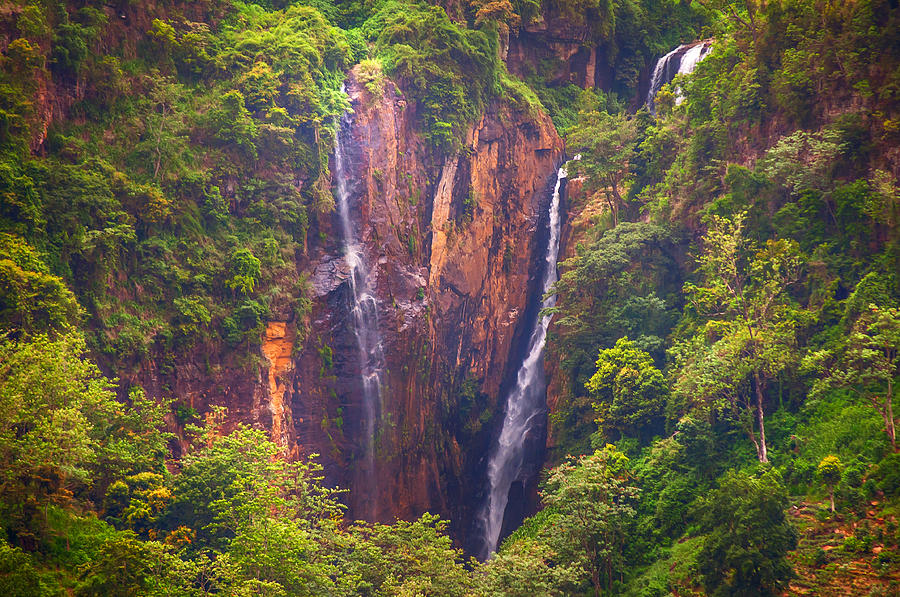 Nature Photograph - The Waterfalls. Sri Lanka by Jenny Rainbow