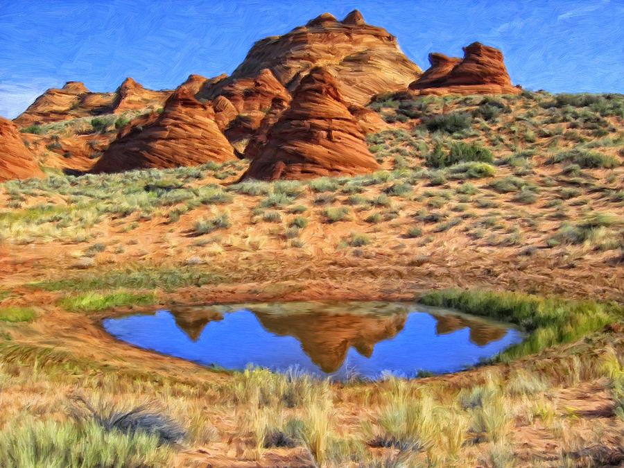 The Waterhole Painting by Dominic Piperata