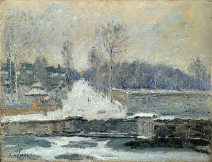 The Watering Place at Marly-le-Roi Painting by Alfred Sisley