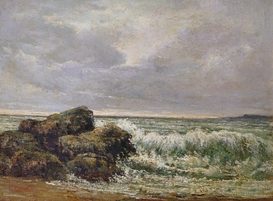 The Wave, 1869 Oil On Canvas Photograph by Gustave Courbet - Fine Art ...