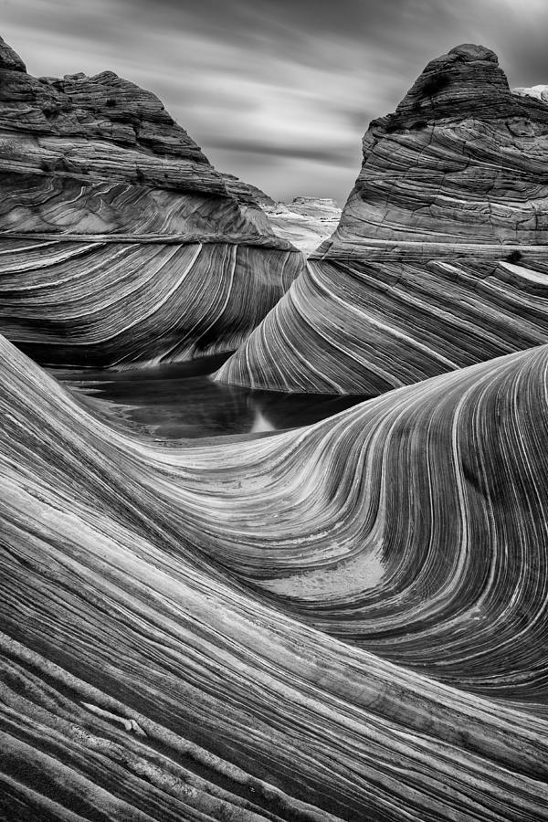 The Wave in Black and White Photograph by Justinreznick