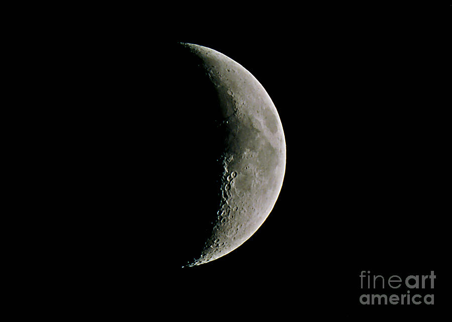 The Waxing Crescent Moon Photograph by John Chumack