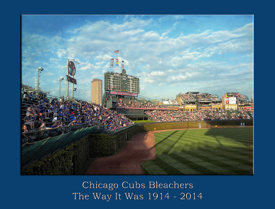 Ernie Banks Photograph - The Way It Was  Chicago Cubs Bleachers Textured by Thomas Woolworth