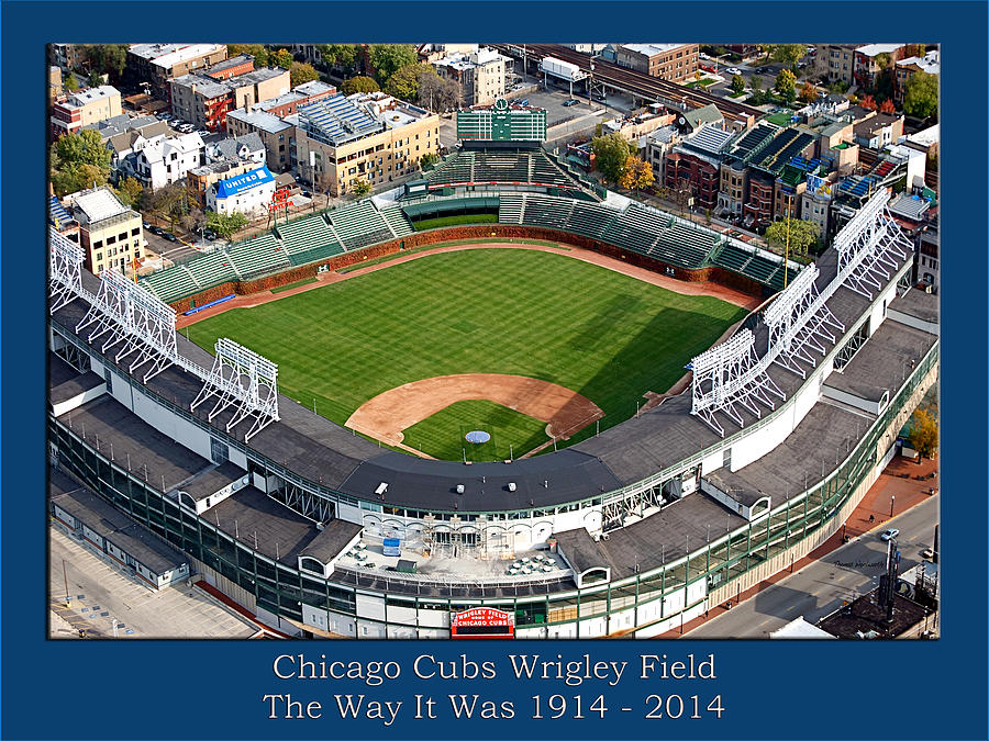 Wrigley Field Chicago Cubs World Series T-Shirt by Thomas Woolworth - Pixels