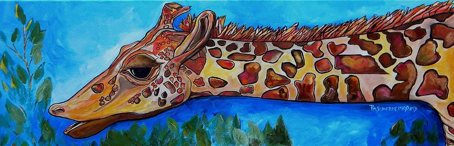 Giraffe Painting - The Wedding Giraffe by Patti Schermerhorn