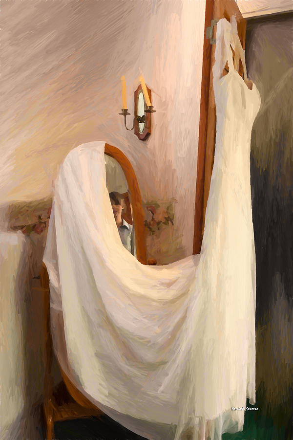 The Wedding Gown is Ready Painting by Angela Stanton