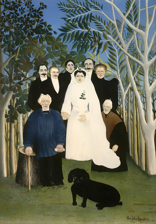 Vintage Painting - The Wedding Party by Mountain Dreams