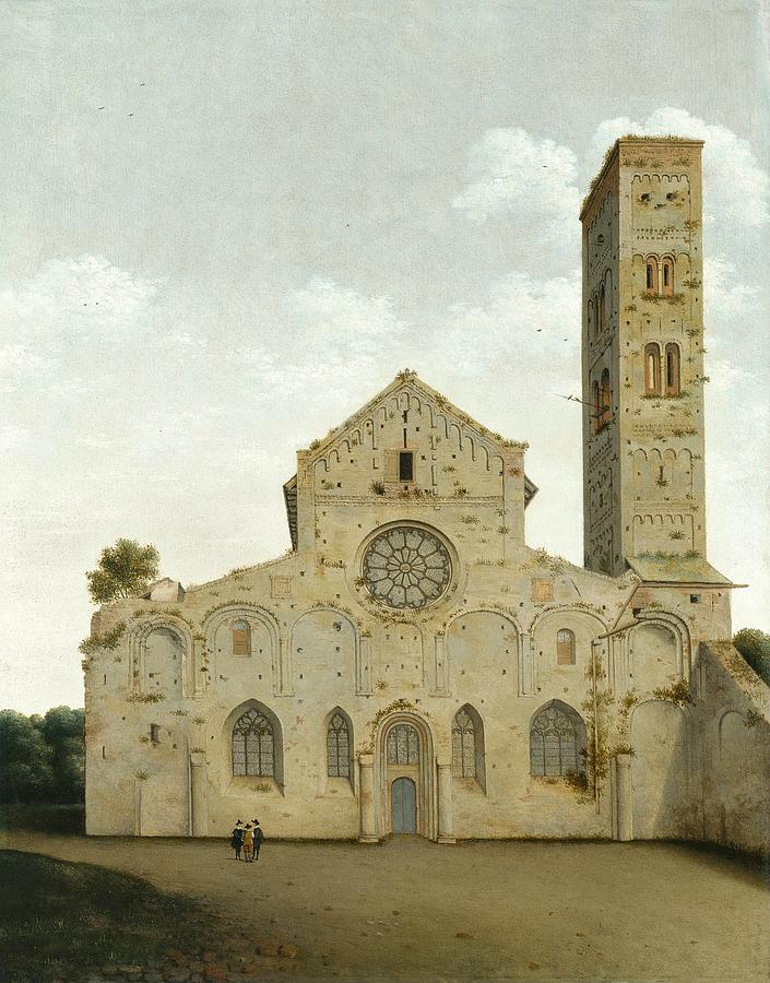 1662 Painting - The West Facade of the Church of Saint Mary in Utrecht by Pieter Jansz Saenredam