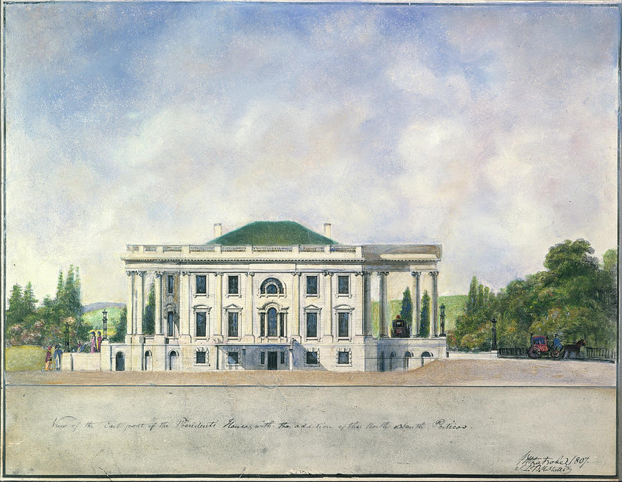 The White House, 1807 Painting by Granger