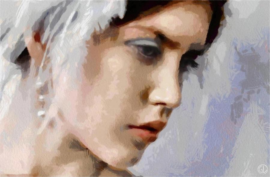 Portrait Digital Art - The white swan by Gun Legler
