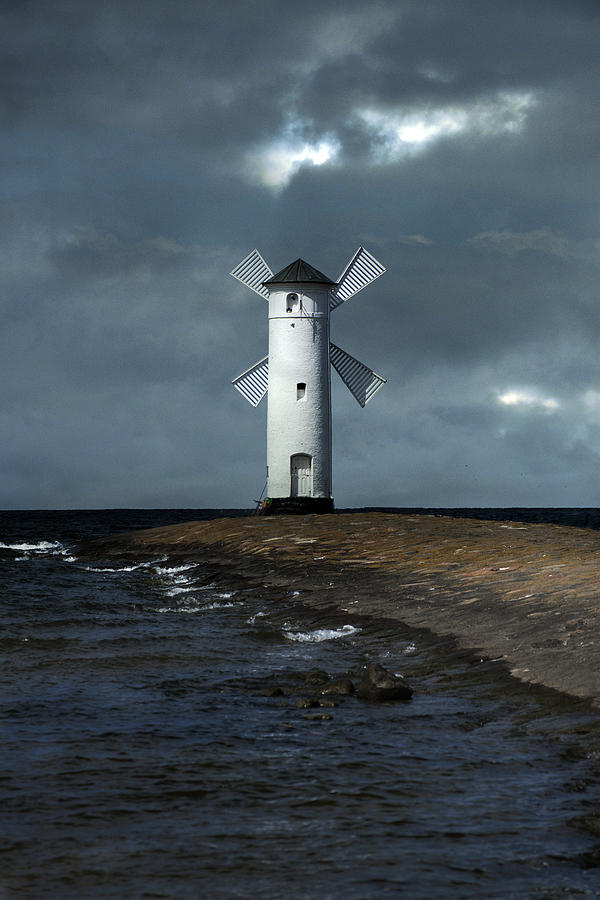 The white windmill Photograph by Jaroslaw Blaminsky
