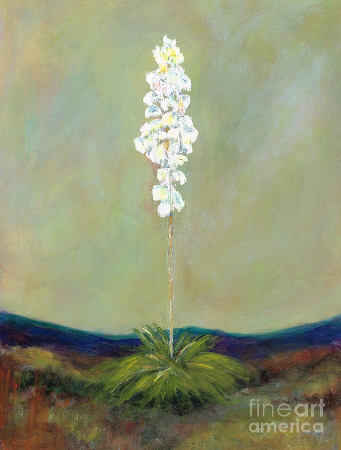 Desert Flowers Painting - The White Yucca by Frances Marino