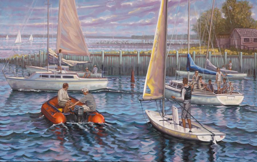 The Whitebread Race Lineup Painting by Gary M Long