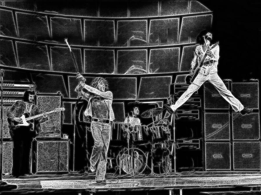 The Who - A Pencil Study - Designed by Doc Braham Photograph by Doc Braham