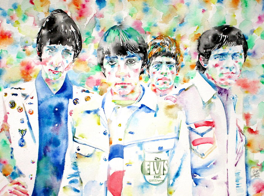 The Who Painting - THE WHO - watercolor portrait by Fabrizio Cassetta