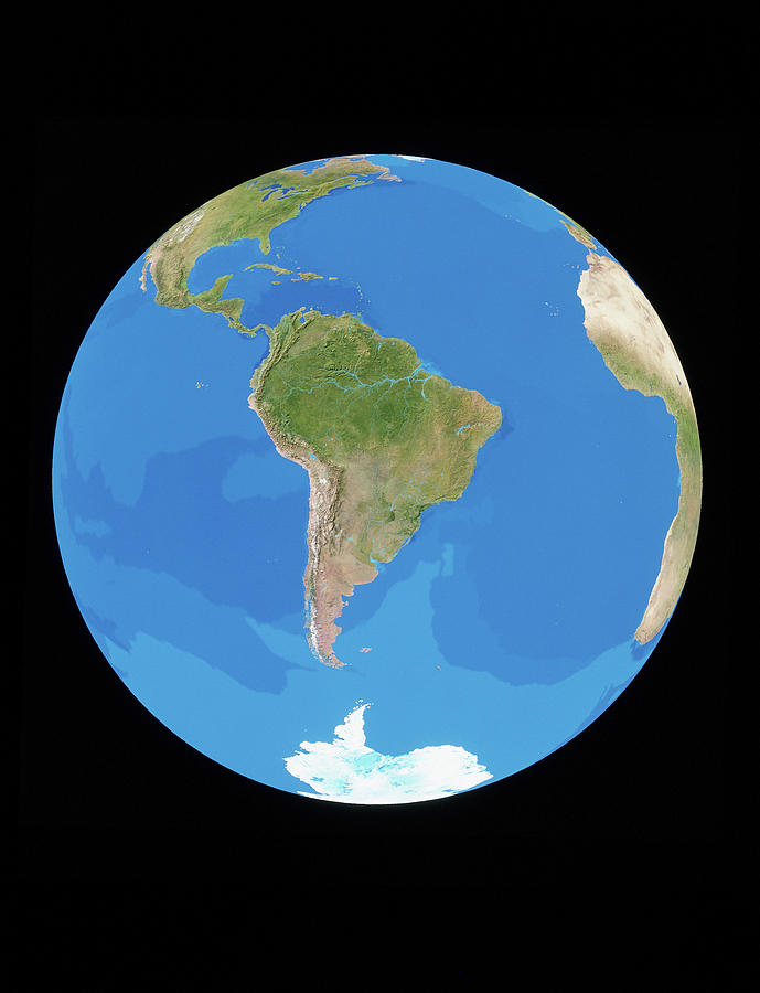 The Whole Earth (south America) Photograph by Tom Van Sant, Geosphere Project/planetary Visions/science Photo Library