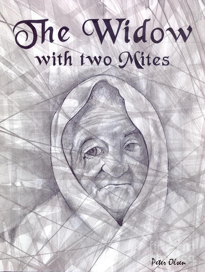 Surrealism Painting - The Widow With Two Mites by Peter Olsen Surrealism Painting - The Widow With Two Mites by Peter Olsen