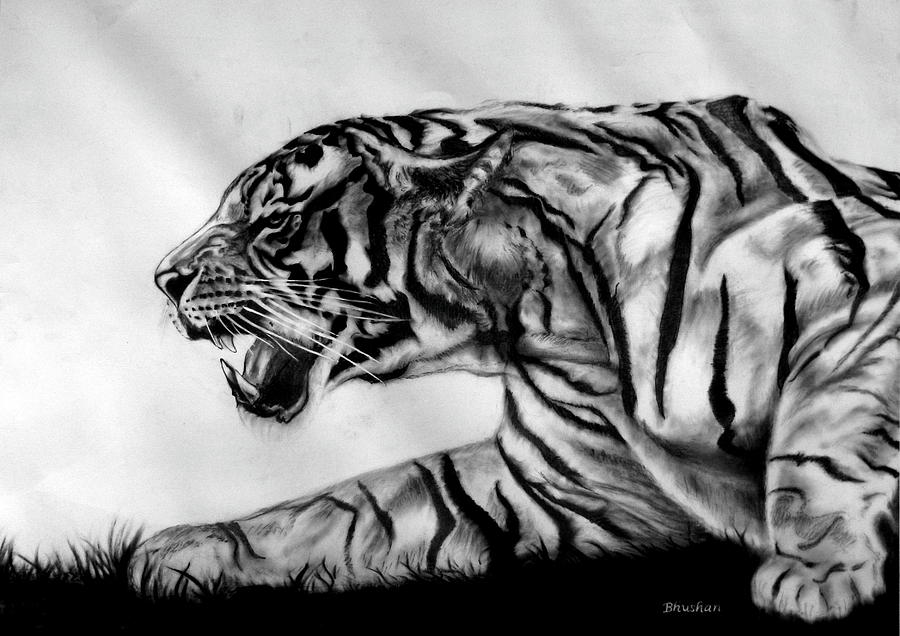 Abstract Drawing - The Wild by Bhushan Nayak