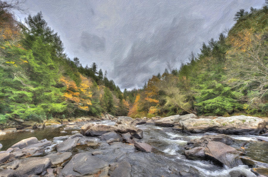 The Wild River Oil Painting Photograph by Patrick Wolf