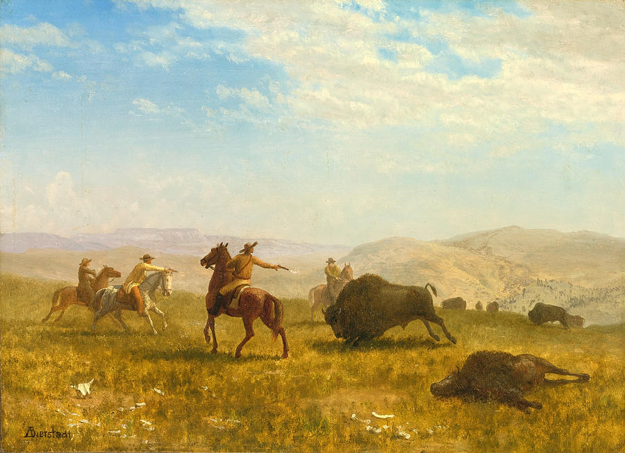 Albert Bierstadt  Painting - The Wild West by Albert Bierstadt