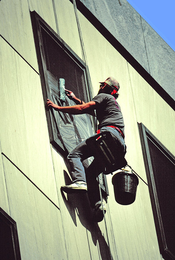 The Window Washer Photograph by Mike Flynn