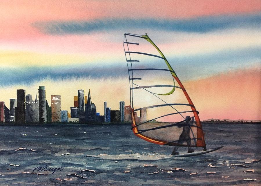 The Windsurfer Painting by Joseph Burger