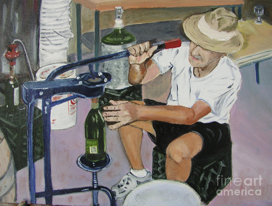 The Wine Maker Painting by Mary Capriole