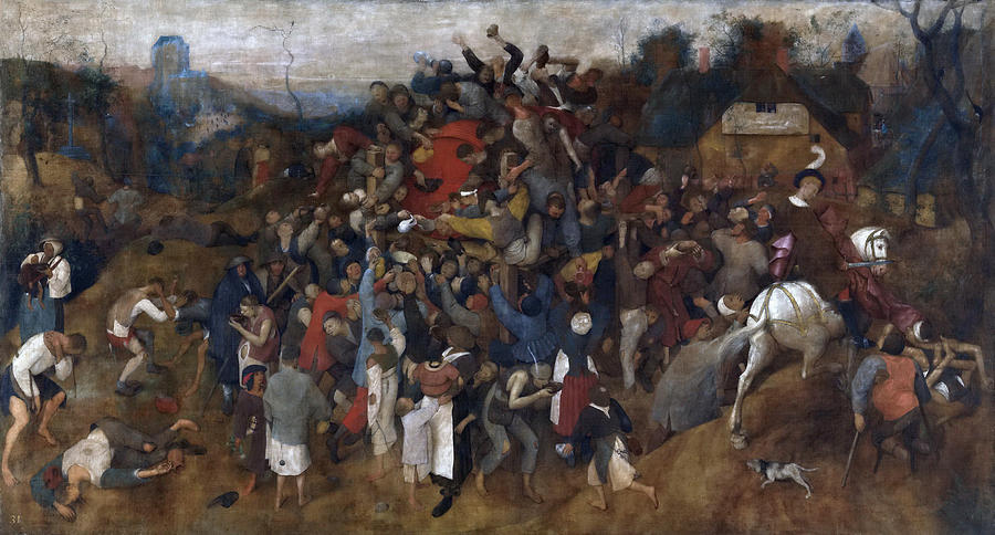 The Wine of Saint Martins Day Painting by Pieter Bruegel the Elder